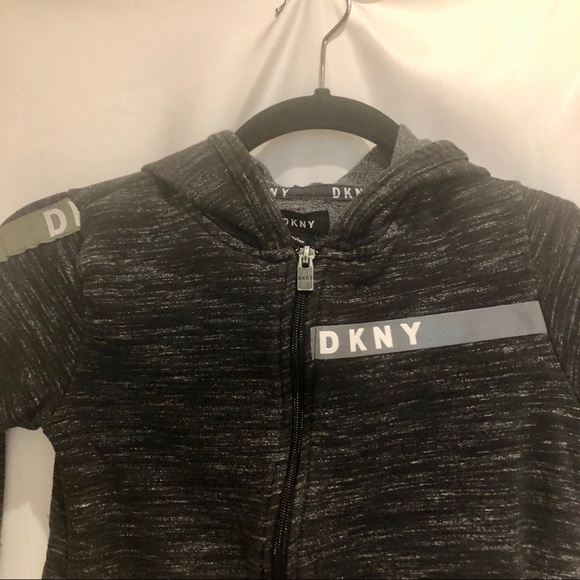 Other - DKNY hooded Youth Size 8 Jacket Zip Up Reflective